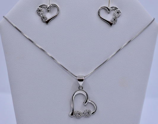 Heart Earrings & Pendant Set